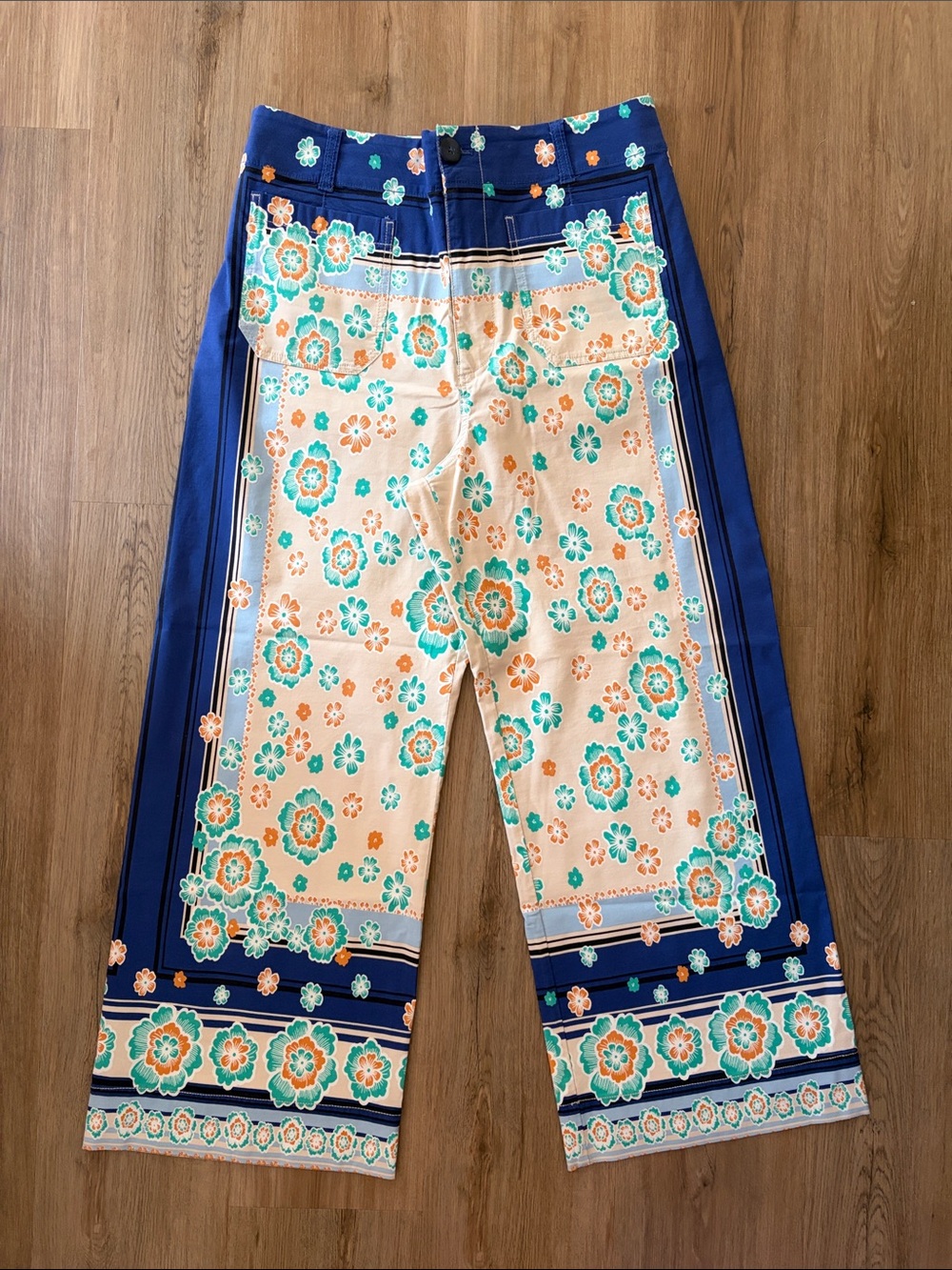 Maeve Colette cropped wide leg pants